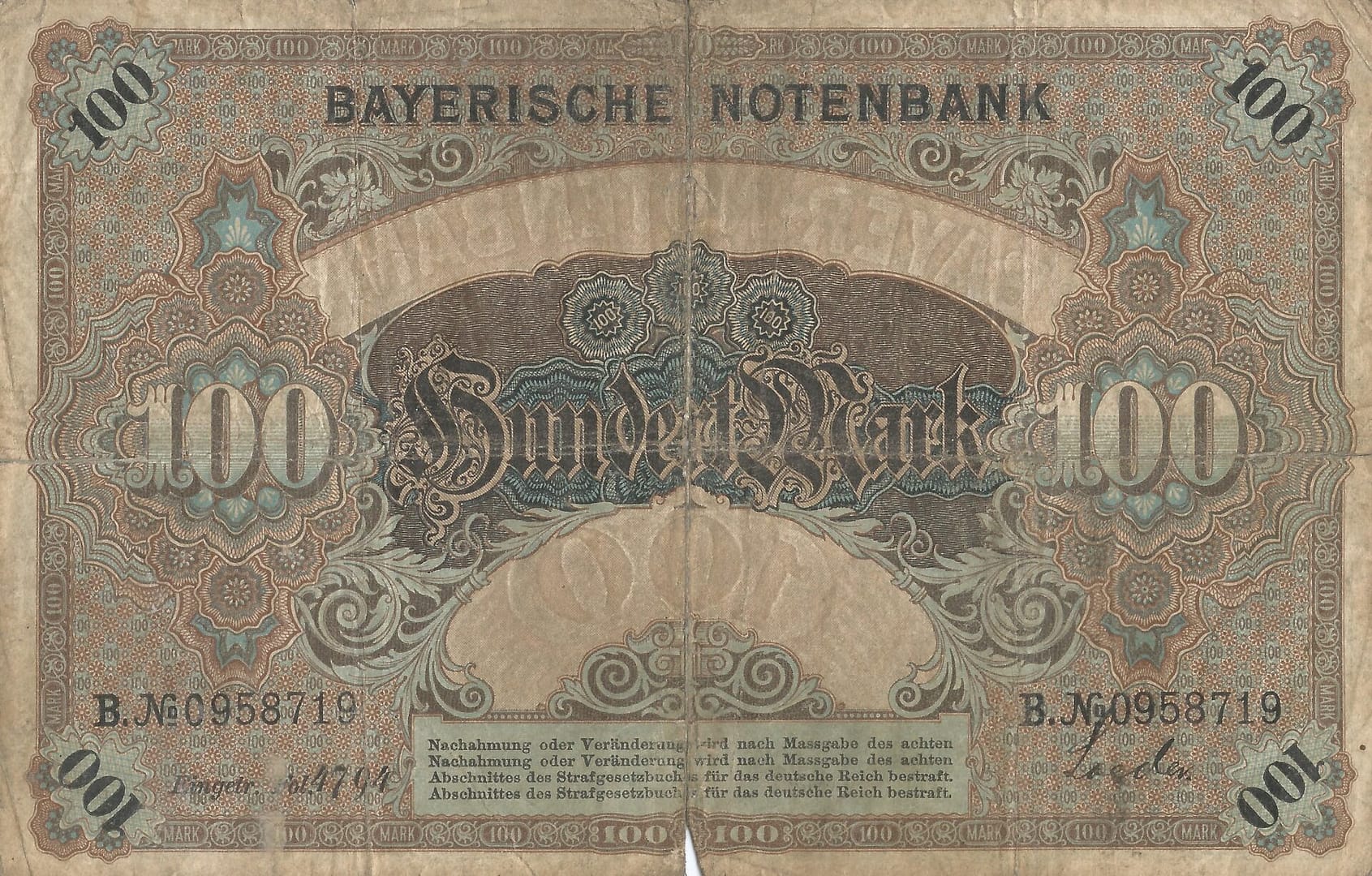 9-Alemania Estados 12 Pick S922 Reverso