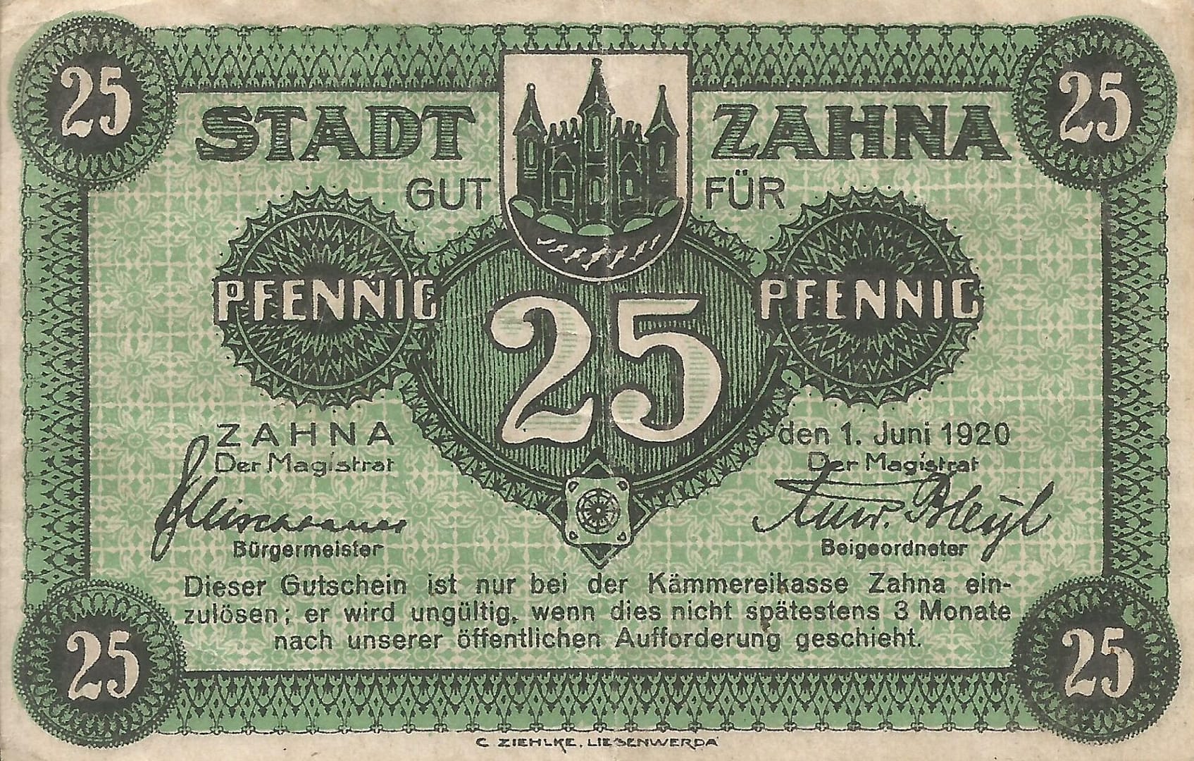 Notgeld - Z 2 G Z1.1e Reverso