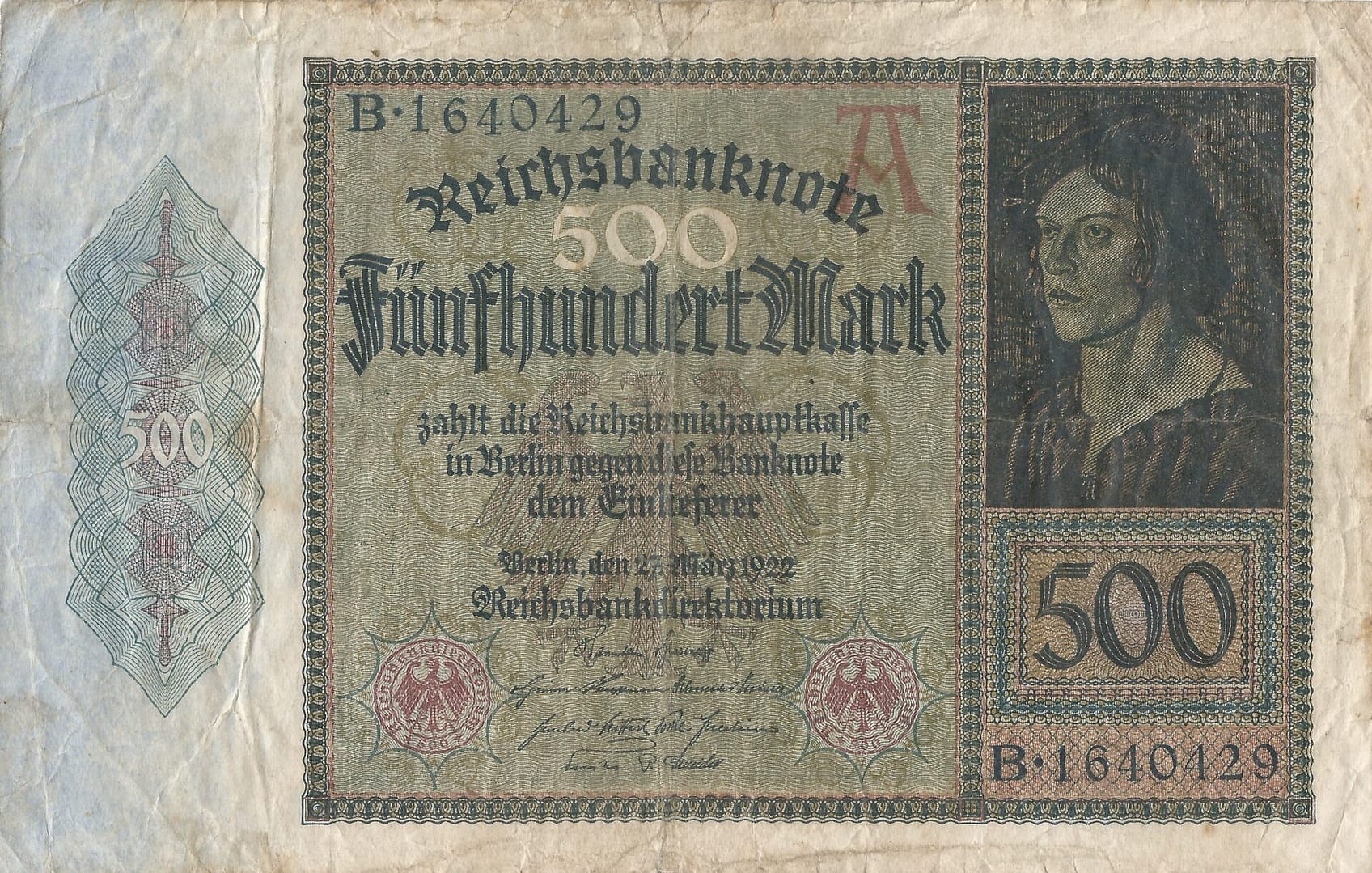 3-Papiermark (1914-1923) 9 Pick 73 Anverso 1
