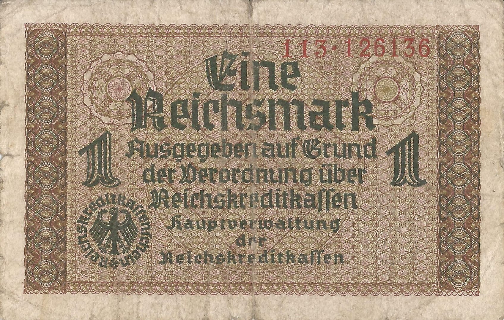 5-Reichsmark (1924-1948) 15 Pick R136 Anverso