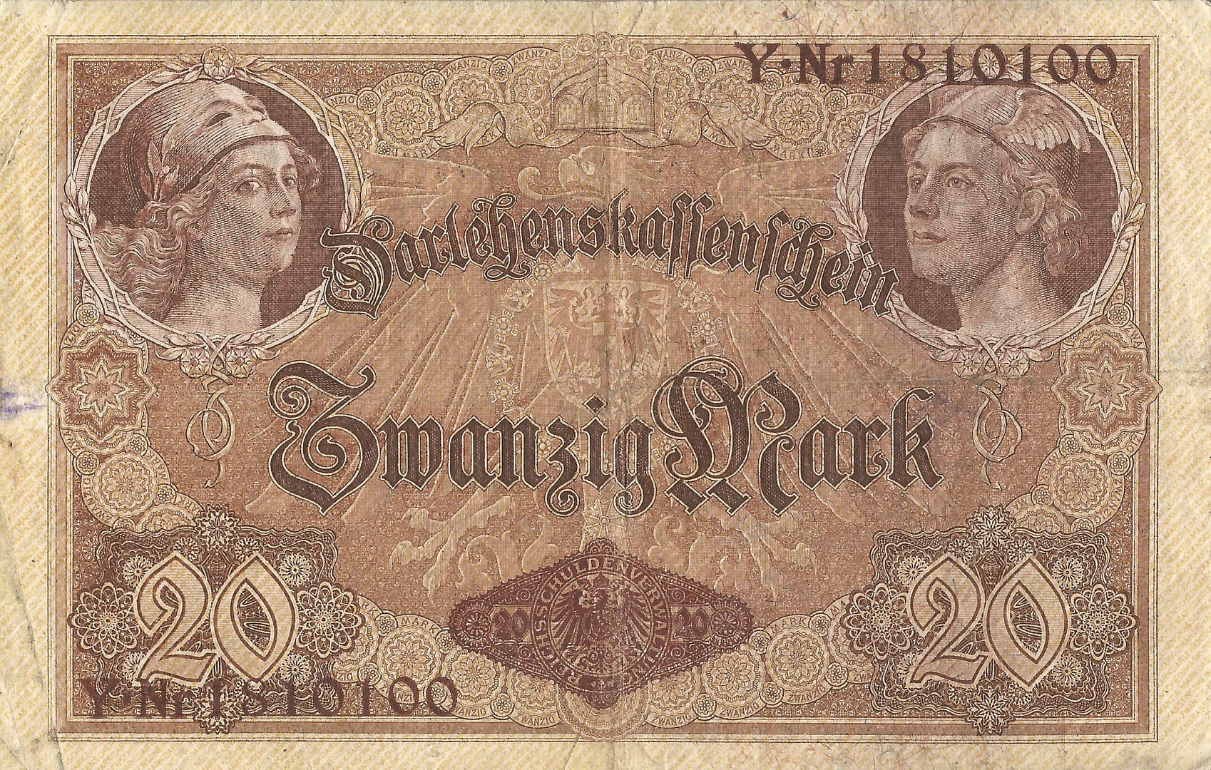 2-Darlehenskassenschein (Nota de préstamo hipotecario) 1914-1922 4 Pick 48b Reverso scaled