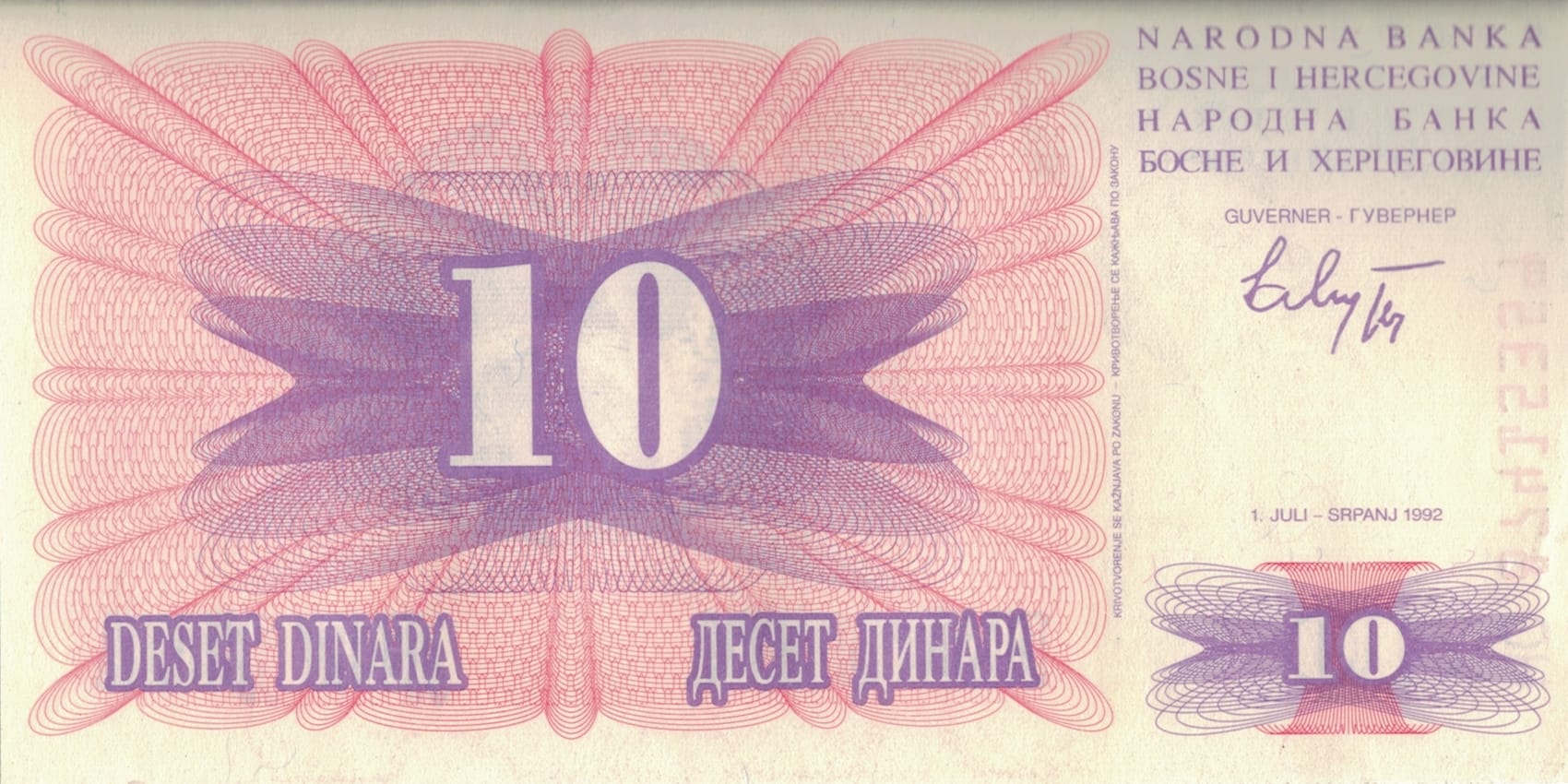 Bosnia y Herzegovina 5 Pick 10a ad 1