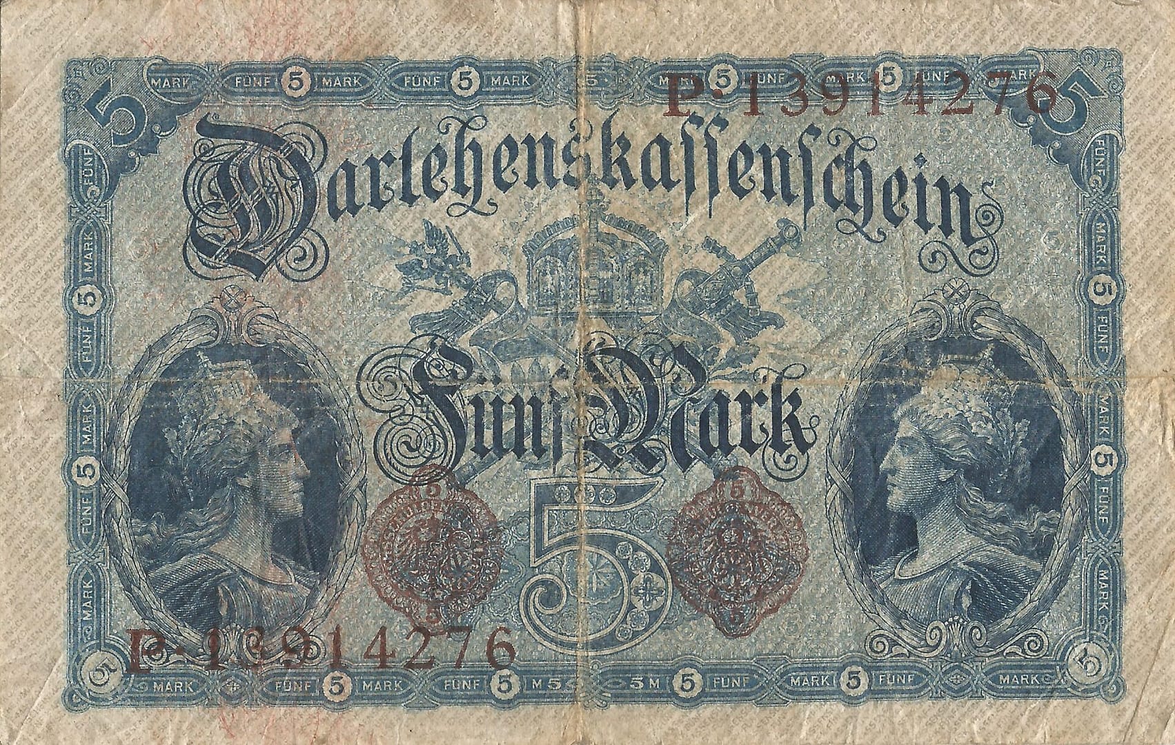 2-Darlehenskassenschein (Nota de préstamo hipotecario) 1914-1922 2 Pick 47c Reverso