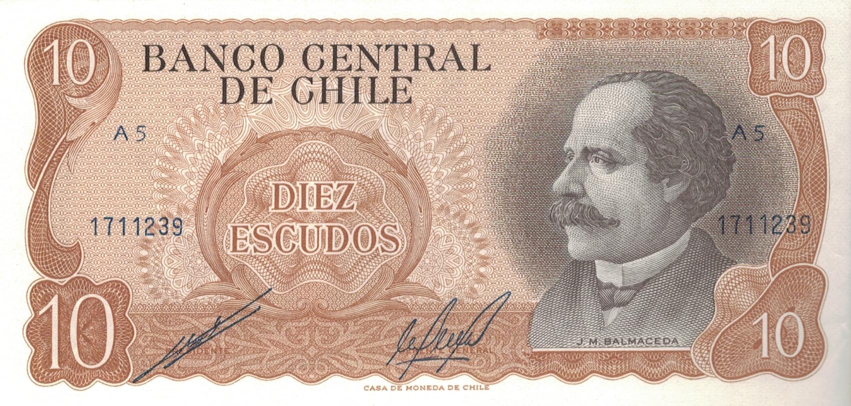 Chile 57 Pick 143a.2 ad