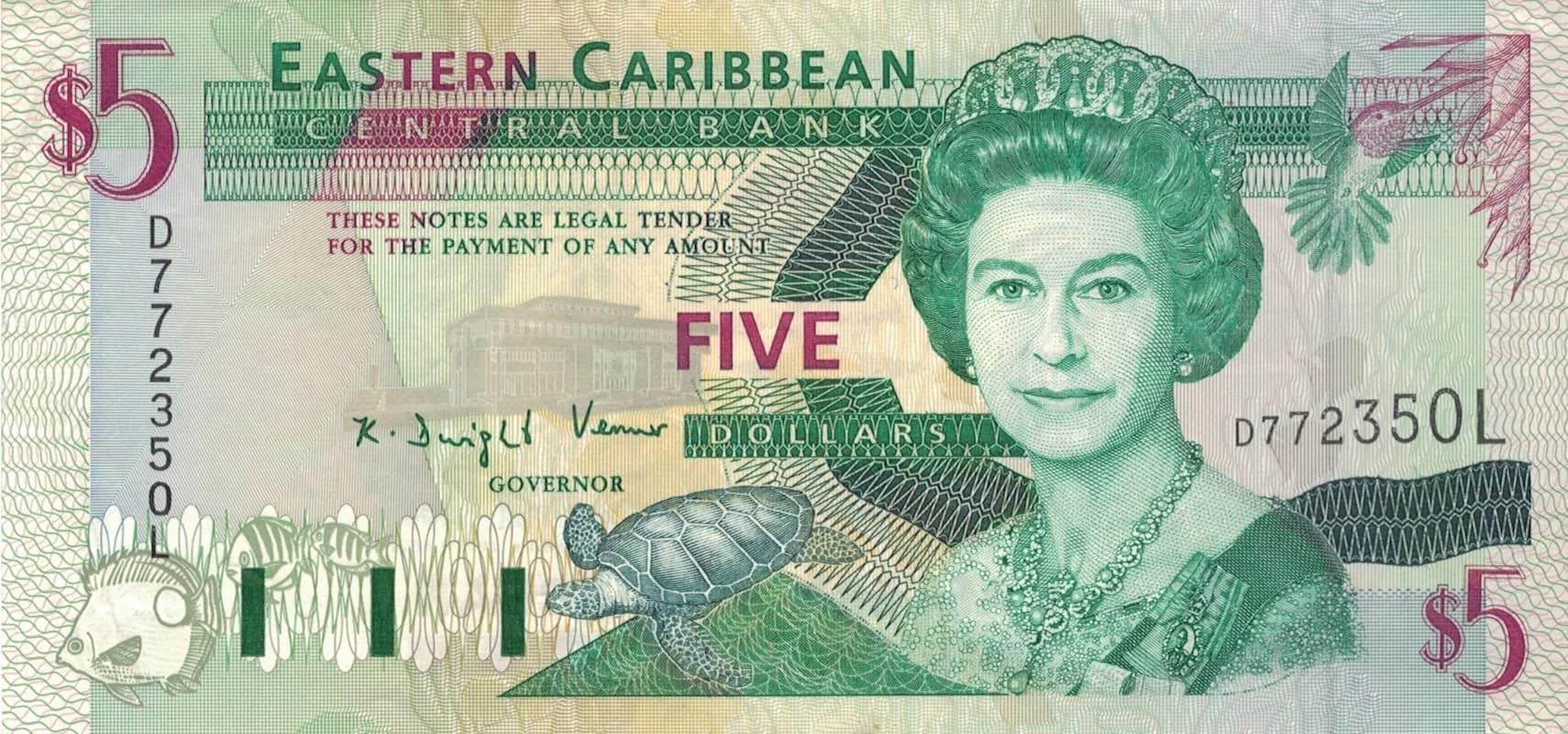 Estados del Caribe Oriental - Santa Lucia 5 Pick 31L ad jpg