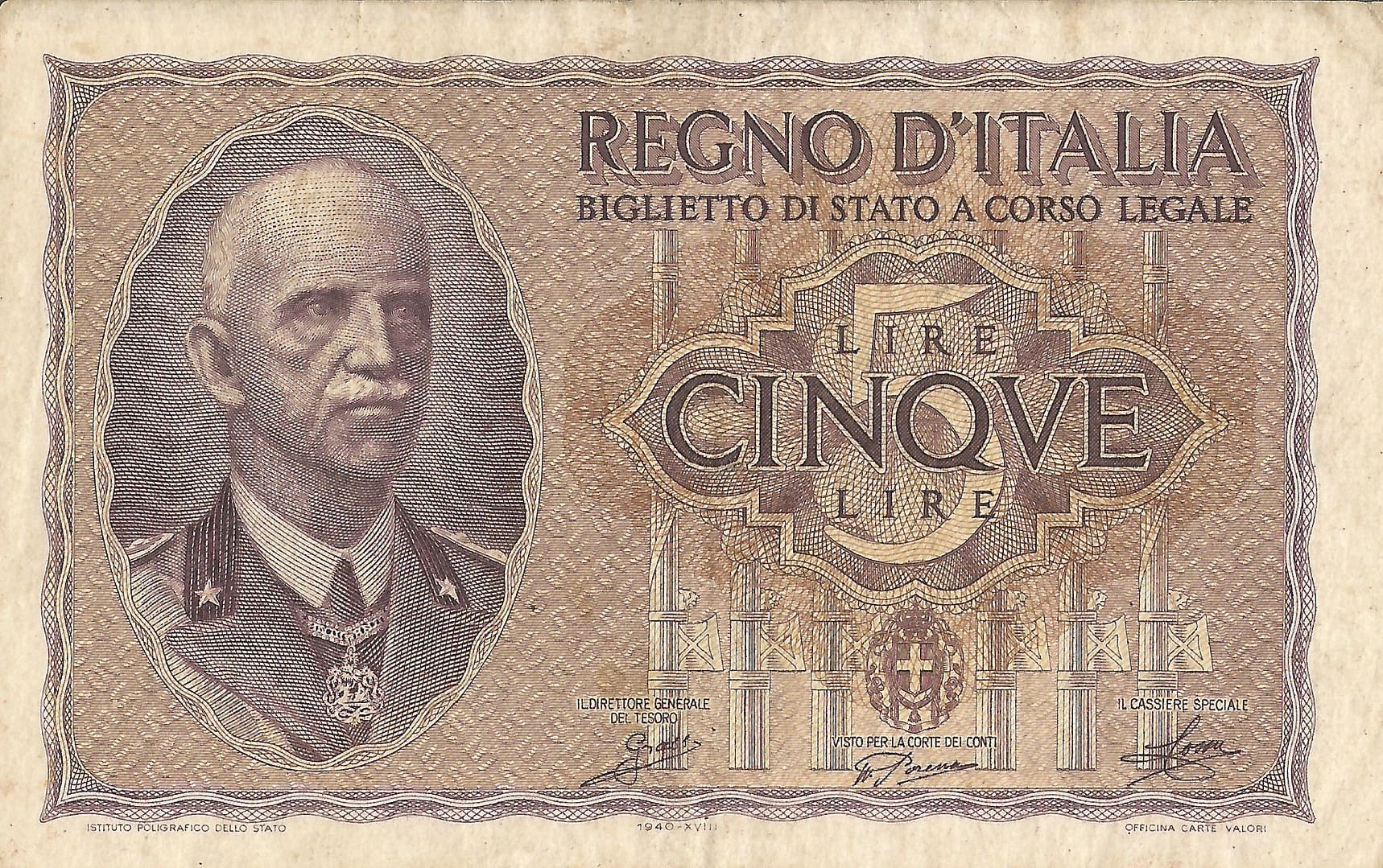 Italia 15 Pick 28a.1 Anverso