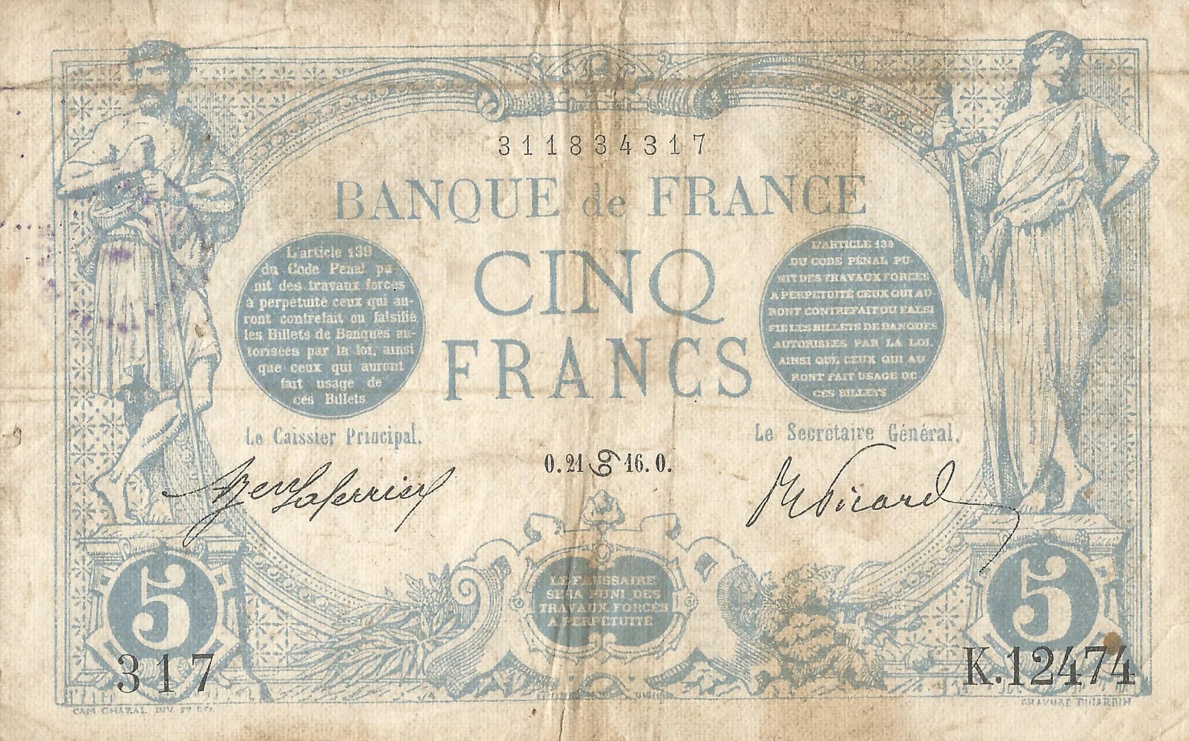 Francia 51 Pick 70 Anverso scaled