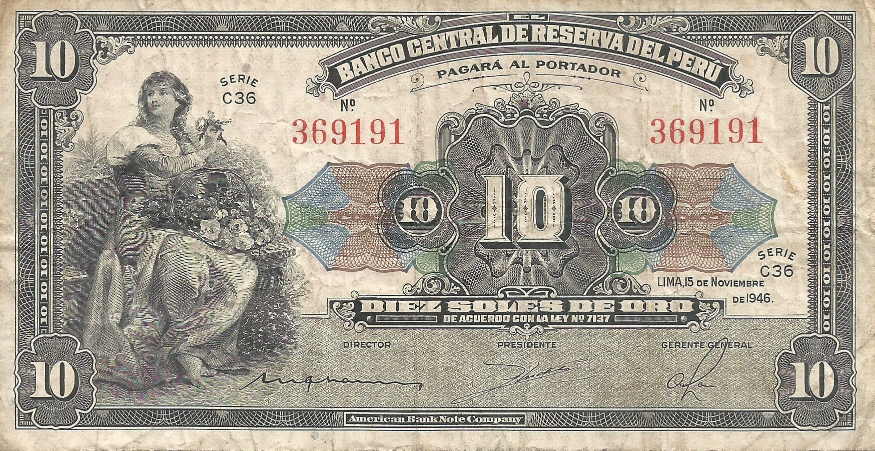 Perú 13 Pick 67Aa.4 ad