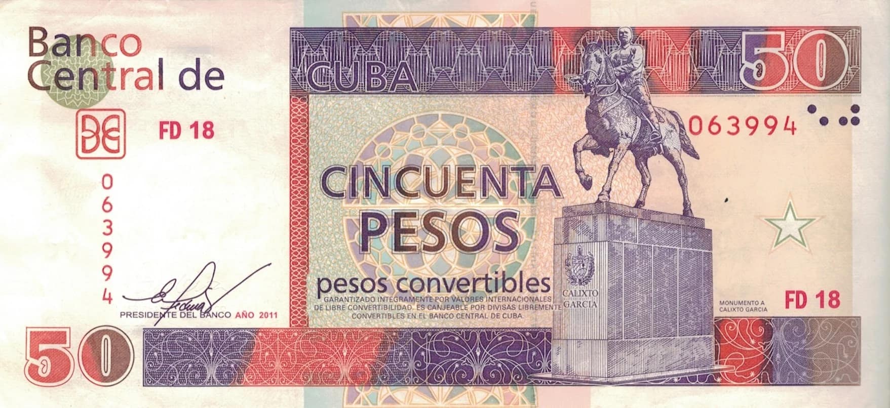 Pesos Cubanos Convertibles (CUC) 13 Pick FX51c ad jpg