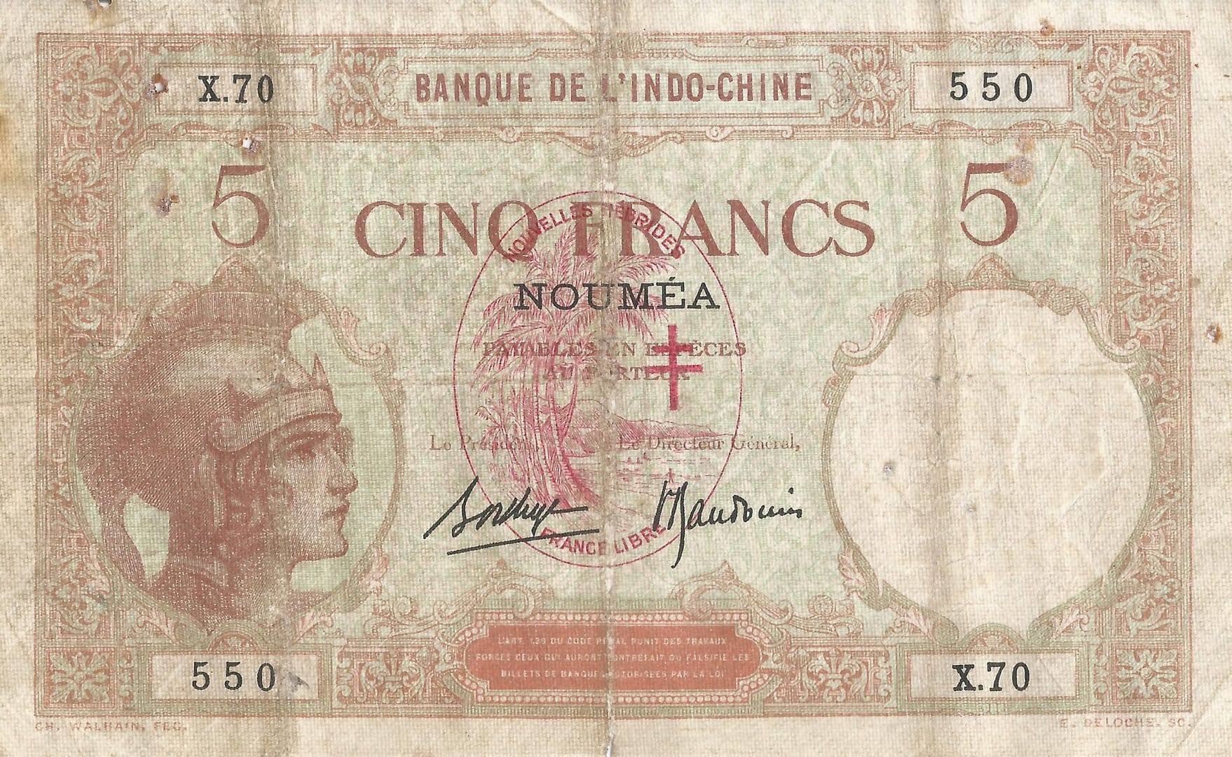 Nuevas Hébridas 4 Pick 4b Anverso