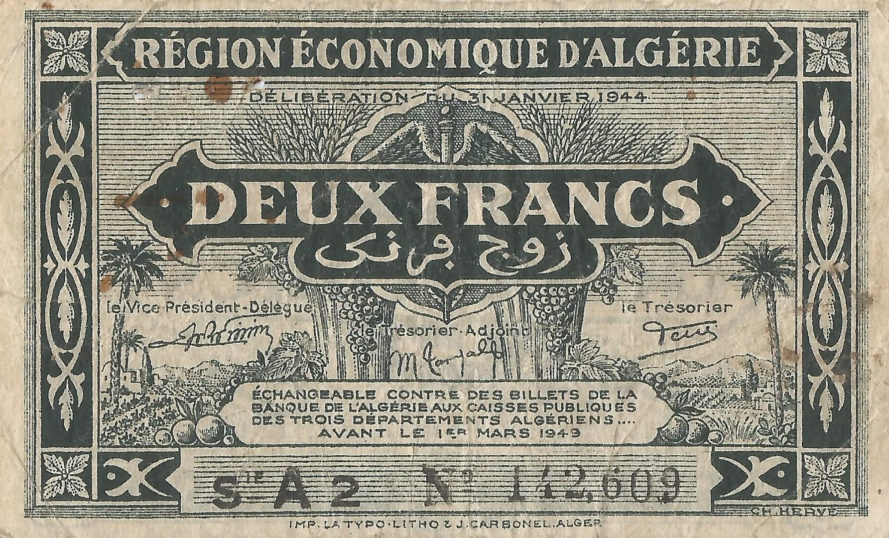 Argelia 18 Pick 99a Anverso jpg