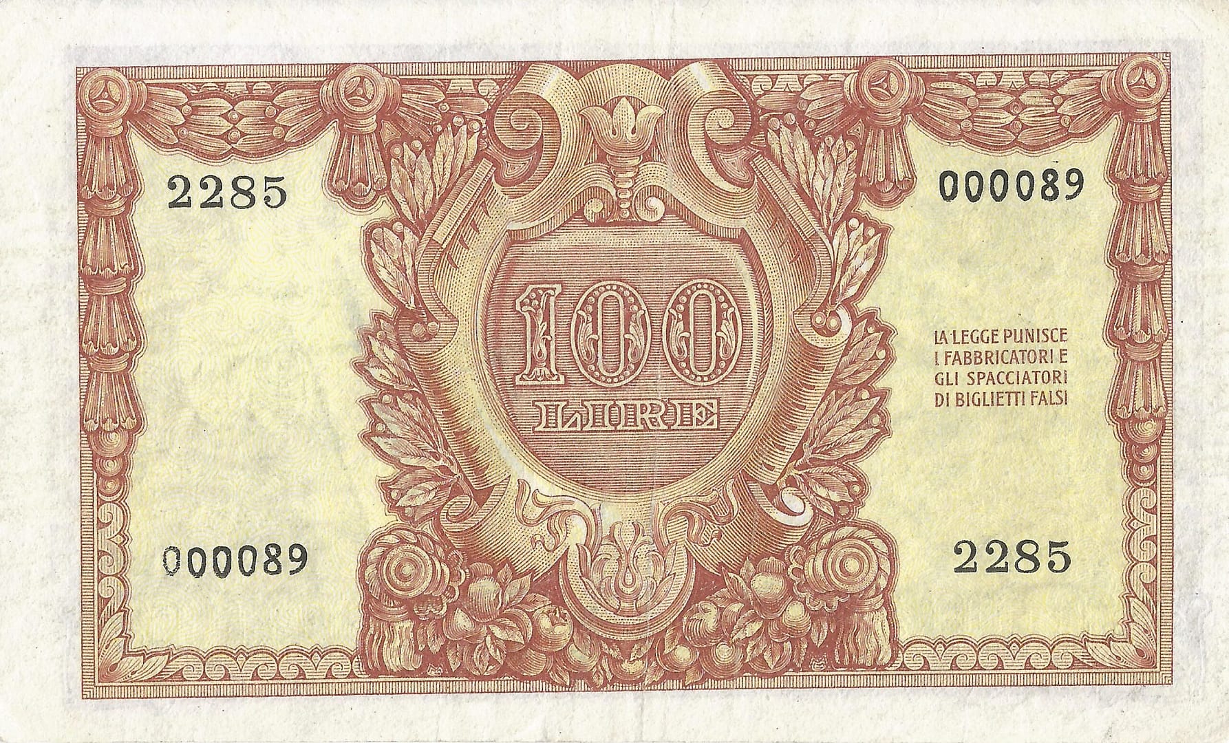 Italia 44 Pick 92a Reverso scaled