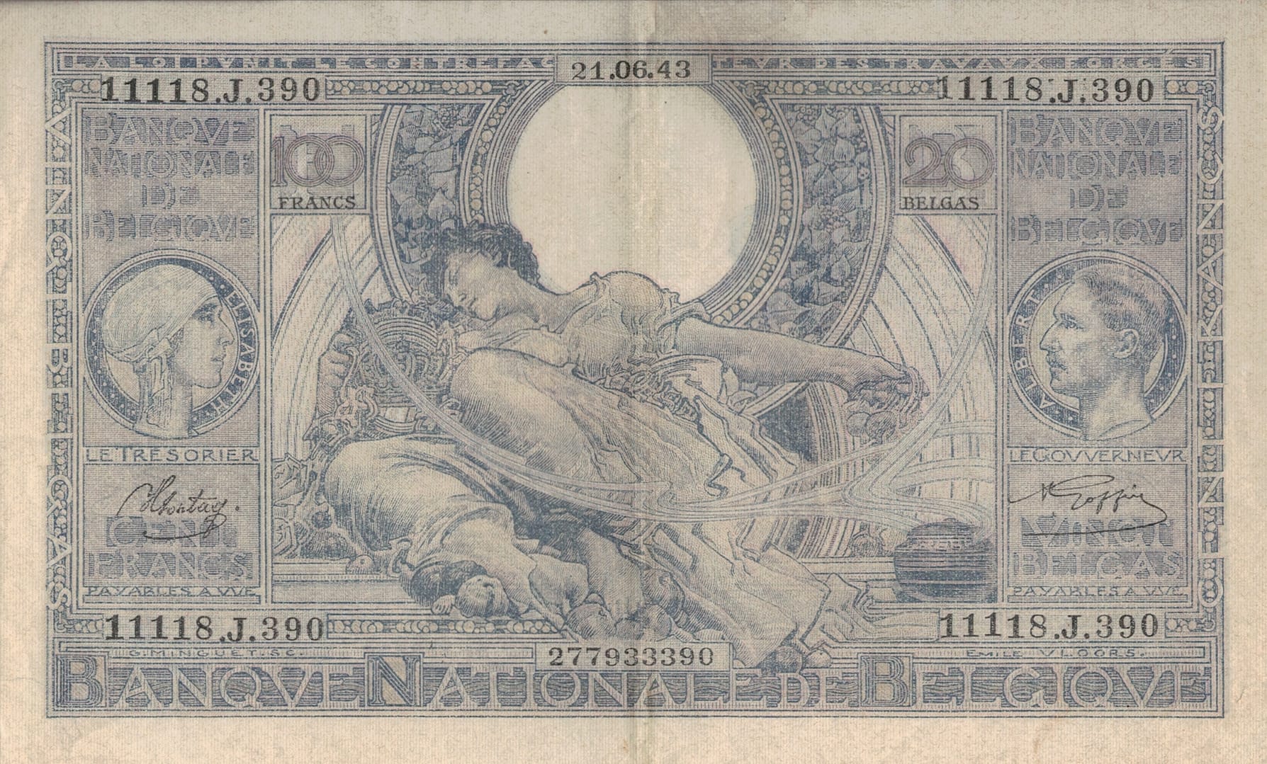 Bélgica 11 Pick 107a ad 2