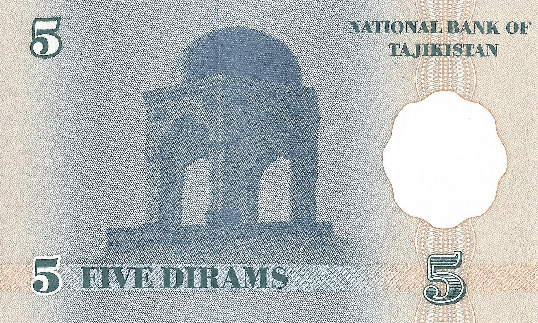 Tayikistán 20 Tajikistan Pick 11a Reverso
