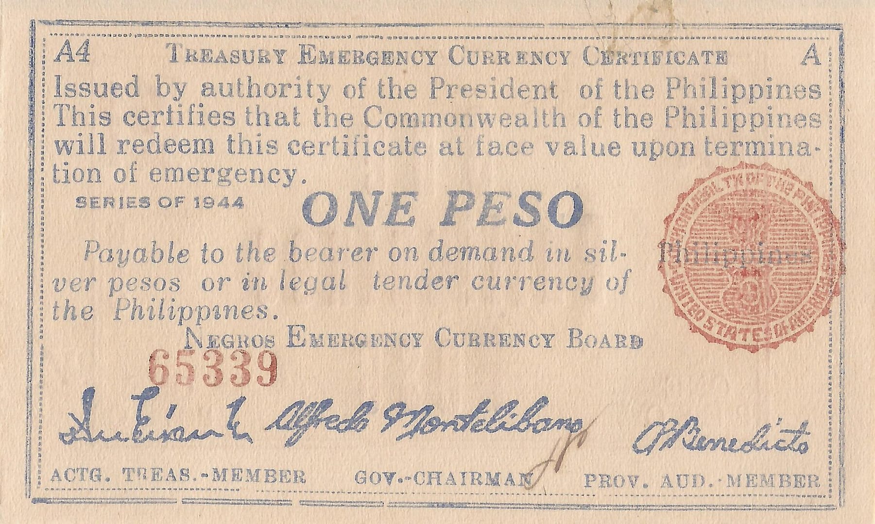 Filipinas 41 Pick S668a Anverso