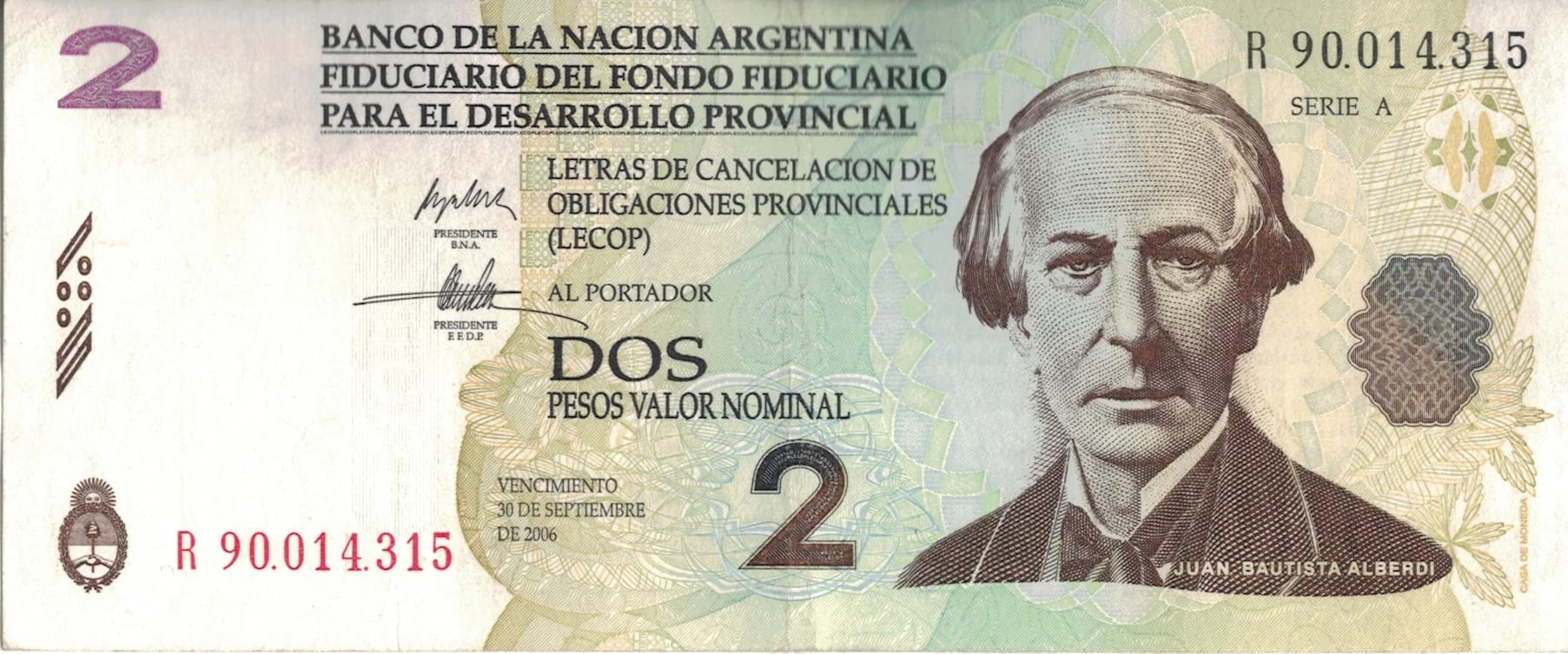 Bonos Provinciales 5 Col 200R Anverso jpg