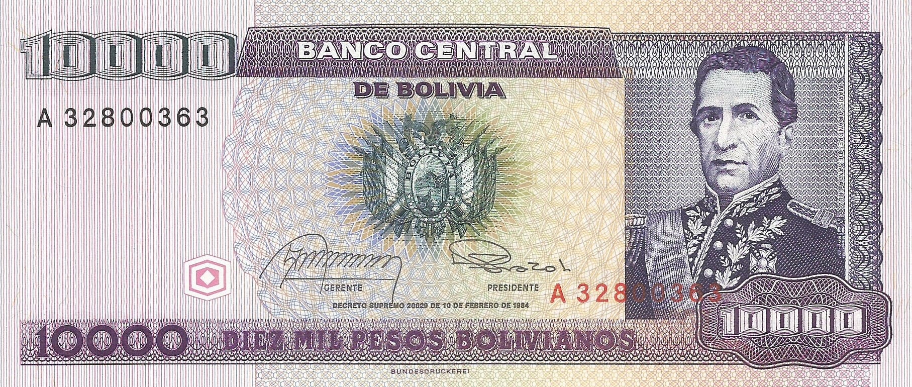 Bolivia 75 Pick 169a ad