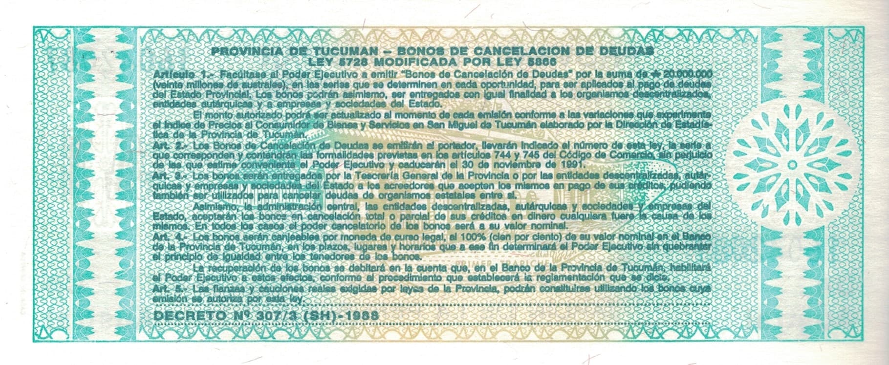 Bonos Provinciales 117 Col 100 at