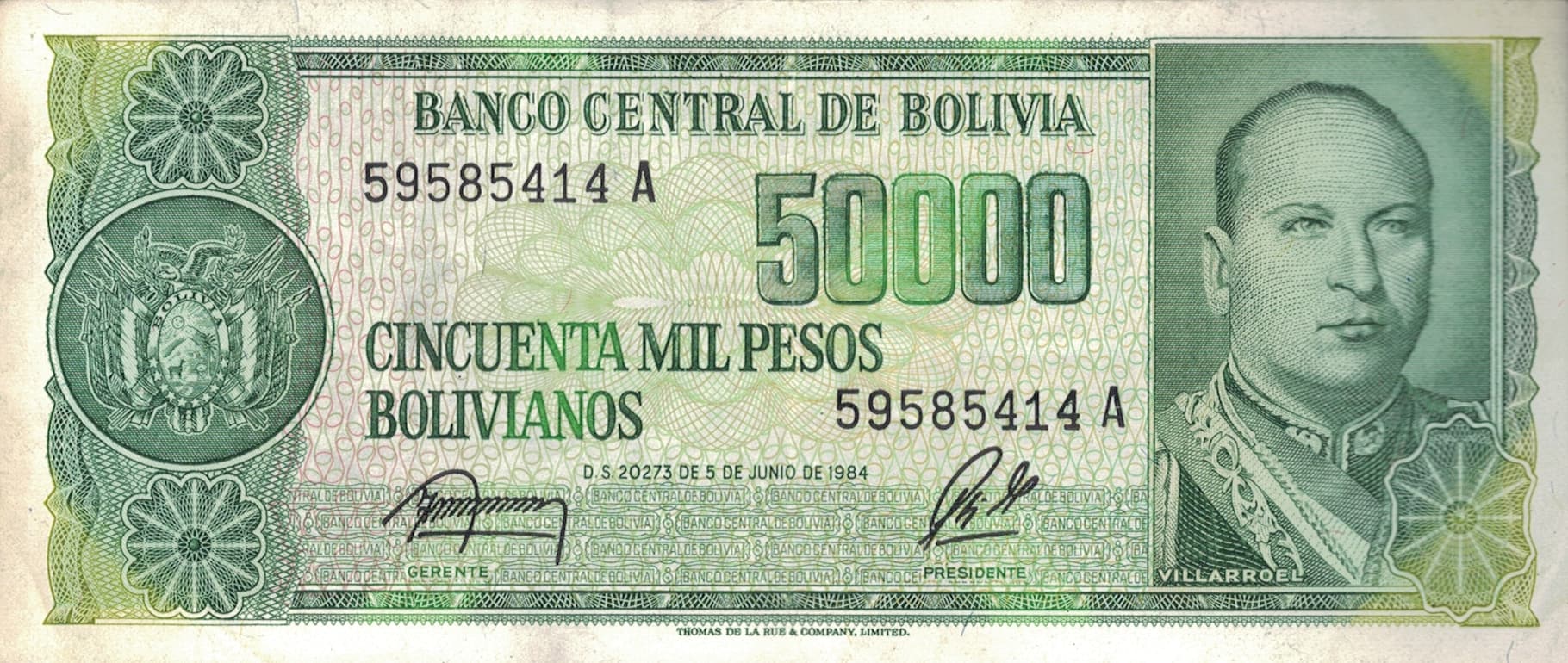 Bolivia 77 Pick 170a.2 ad