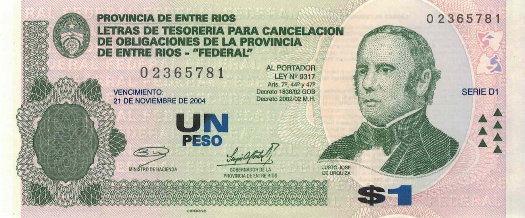 Bonos Provinciales 74 Col 342 ad