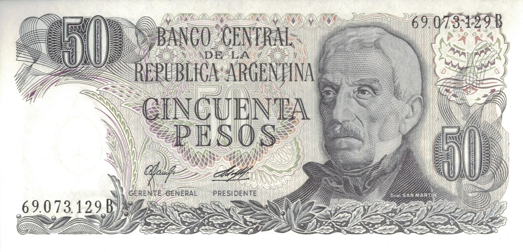 11-Pesos Ley 18188 (1970-1983) 72 Col 629a Anverso