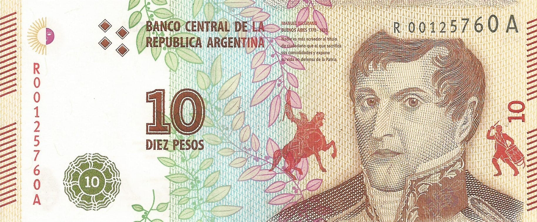 16-Pesos - Serie Tenemos Patria (2012-2018) 10 Col 814R Anverso