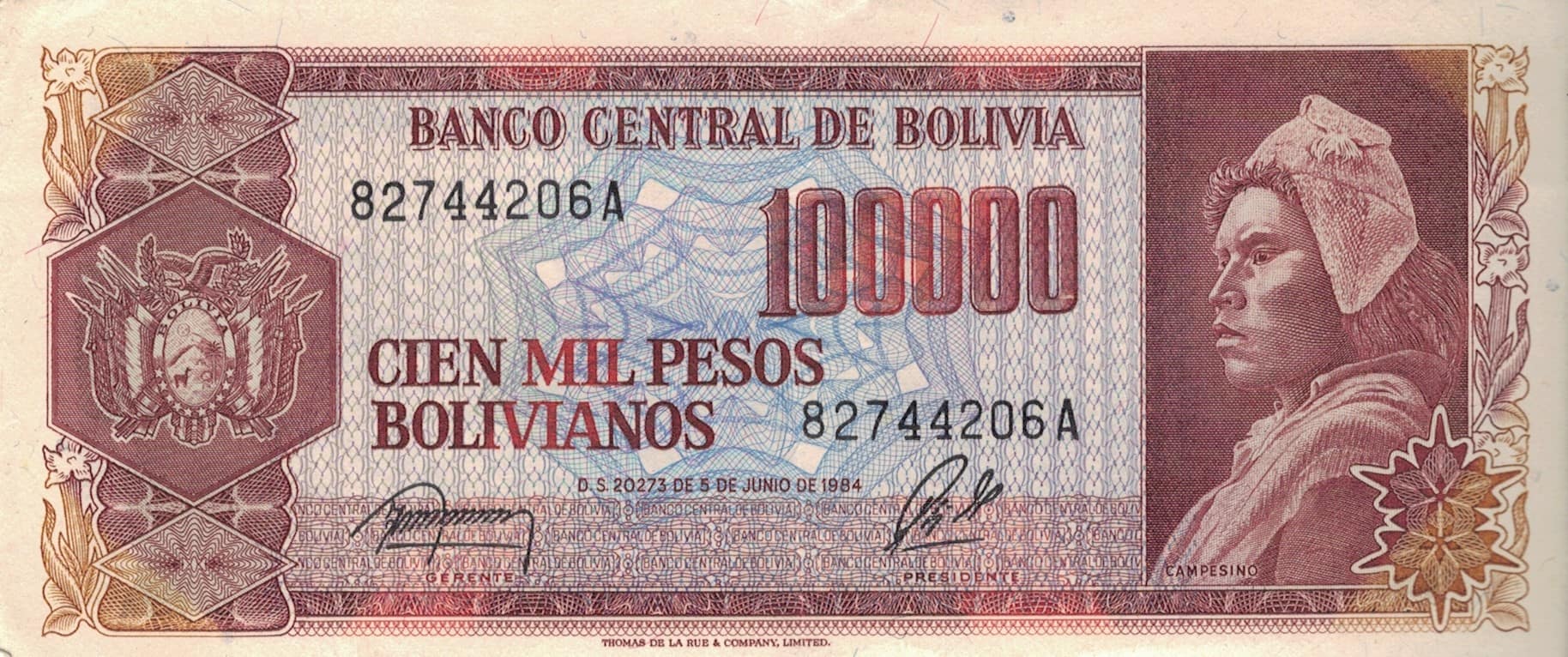 Bolivia 79 Pick 171a.2 ad