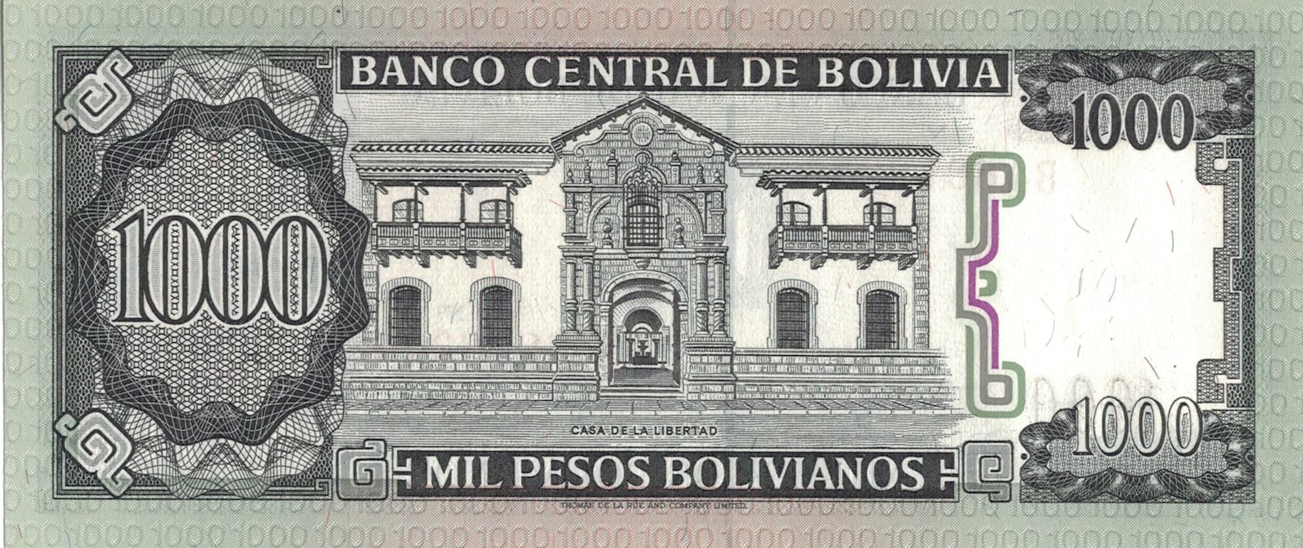 Bolivia 72 Pick 167a.1 Reverso