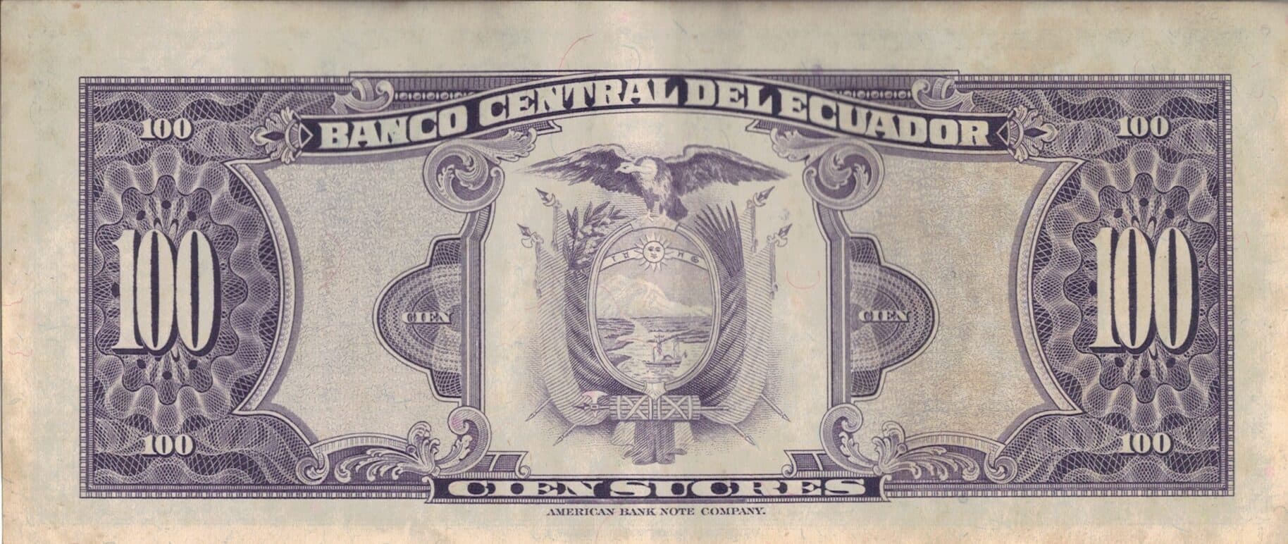 Ecuador 10 Pick 112a.6a Reverso e1676627207270