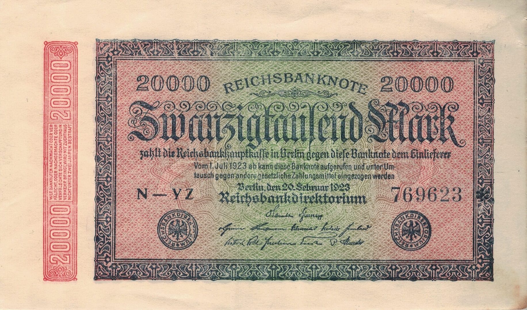 3-Papiermark (1914-1923) 27 Pick 85b.2 ad e1677095056606