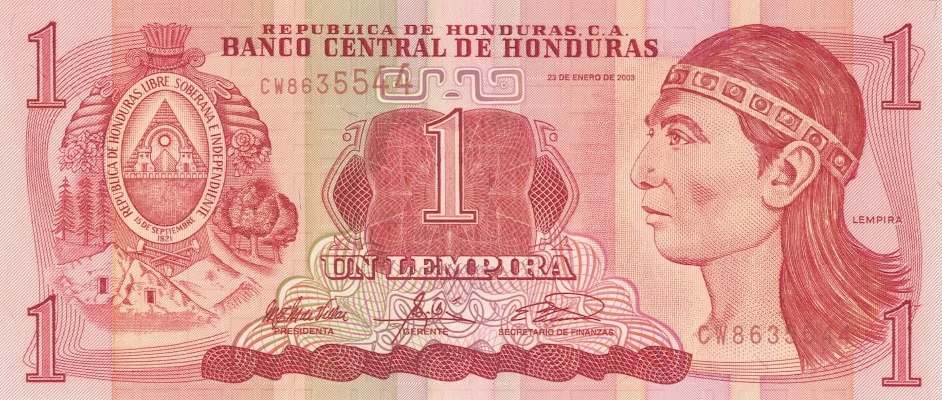 Honduras 11 Pick 84c Anverso jpg