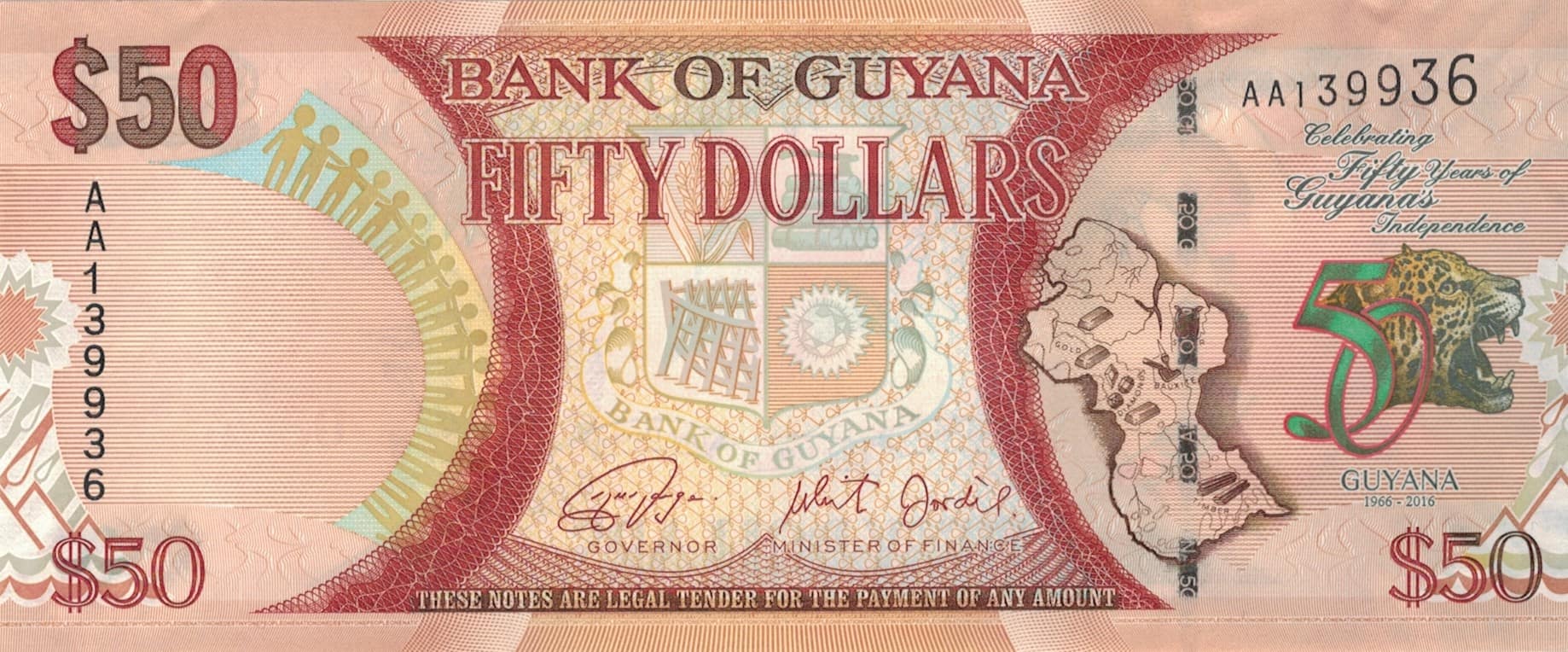 Guyana 15 Pick 41 ad