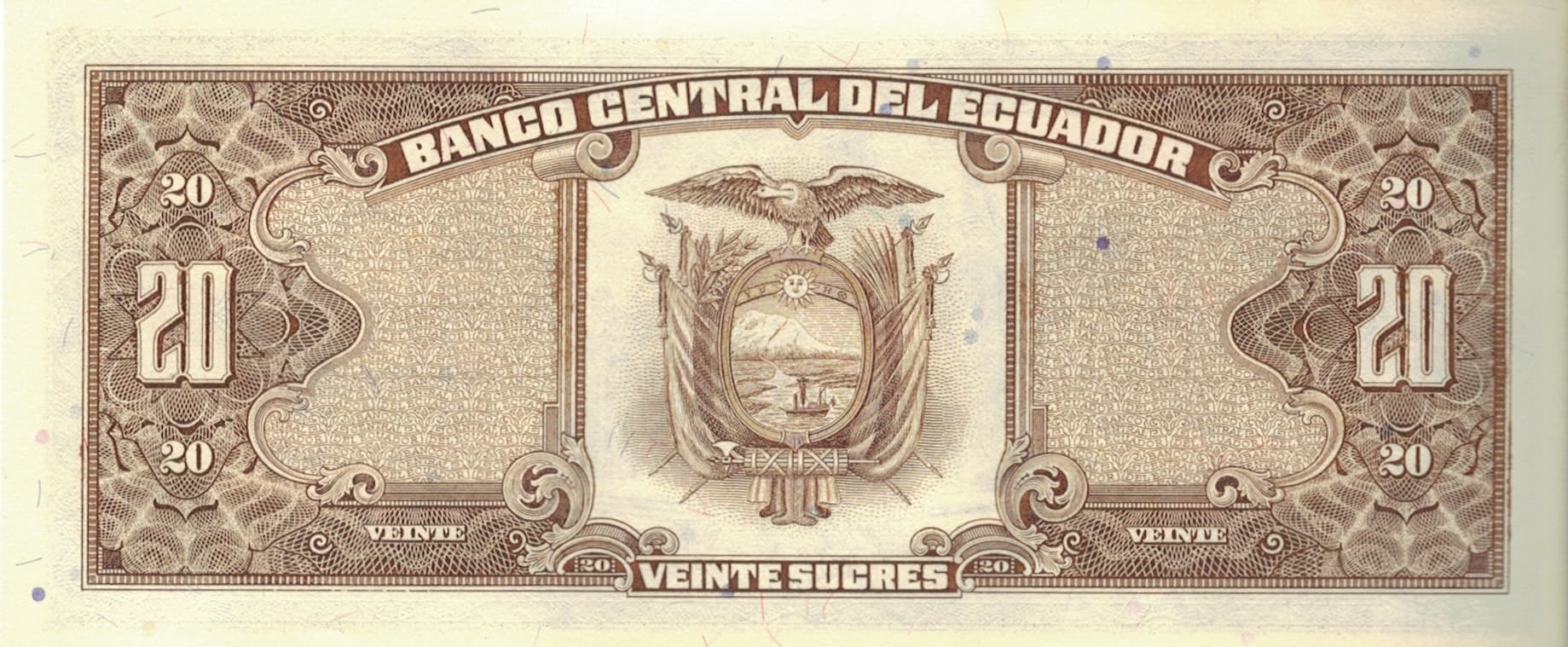 Ecuador 20 Pick 121 Aa.7 at