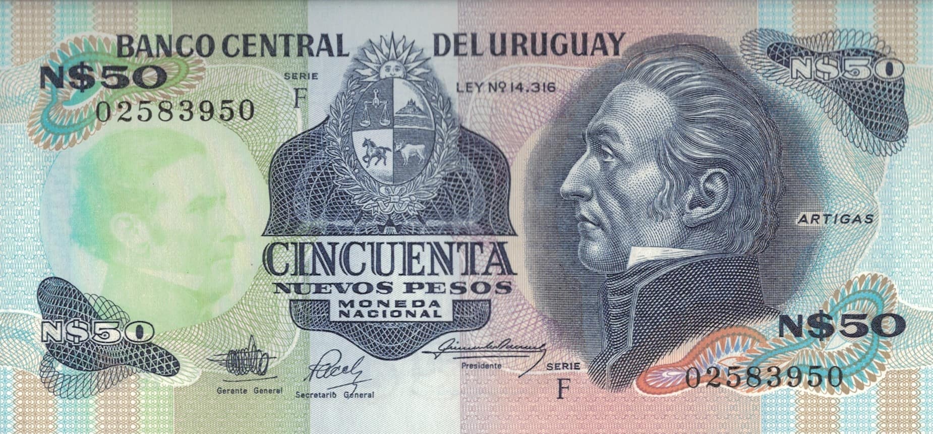 Uruguay 63 Pick 61Аa Anverso