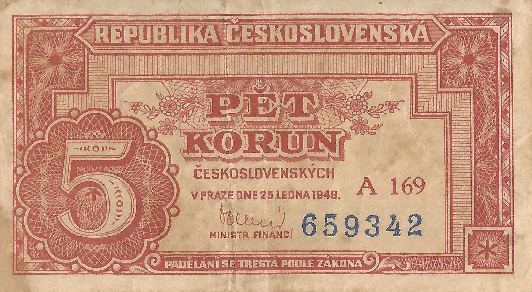 Checoslovaquia 19 Pick 68 Anverso