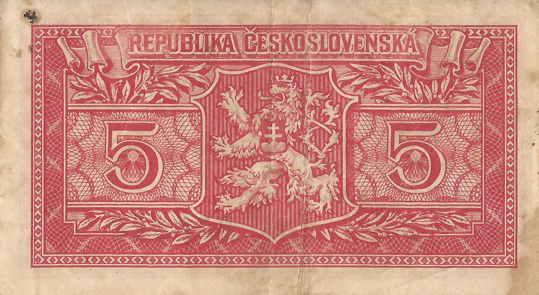 Checoslovaquia 20 Pick 68 Reverso