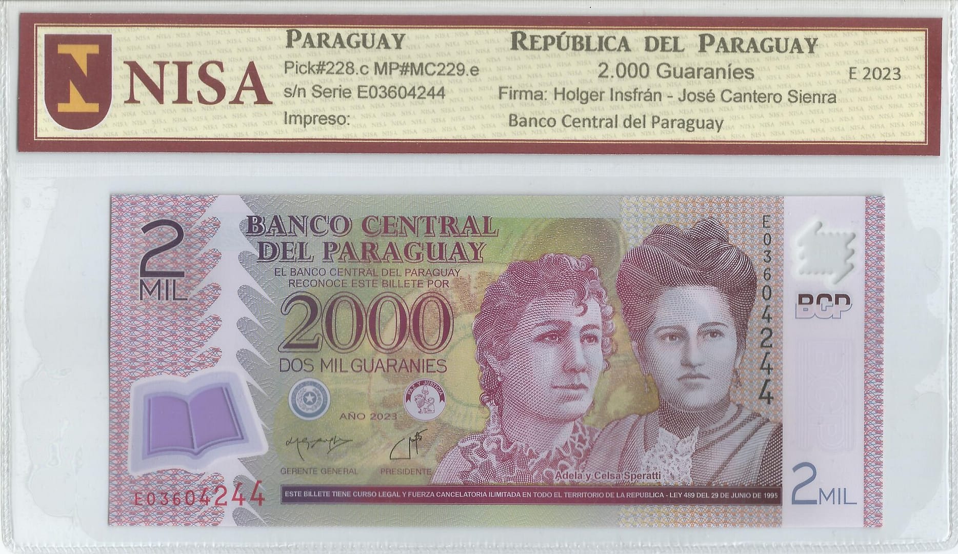 Paraguay 69 Pick 228c Anverso