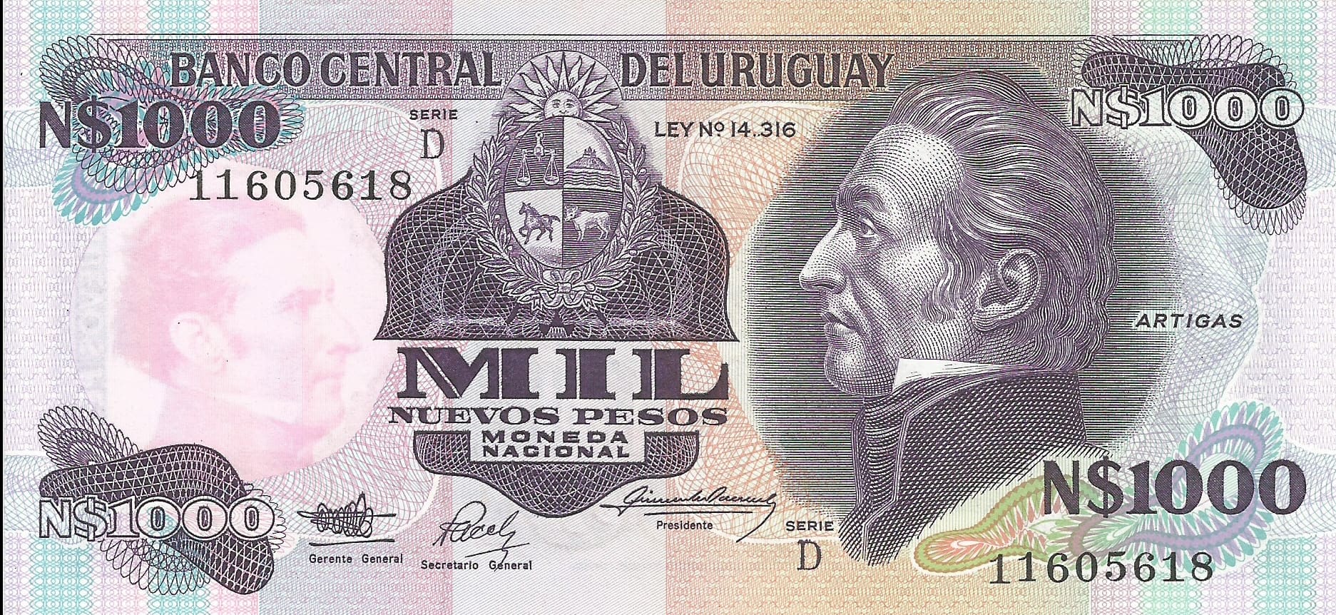 Uruguay 71 Pick 64Аb Anverso