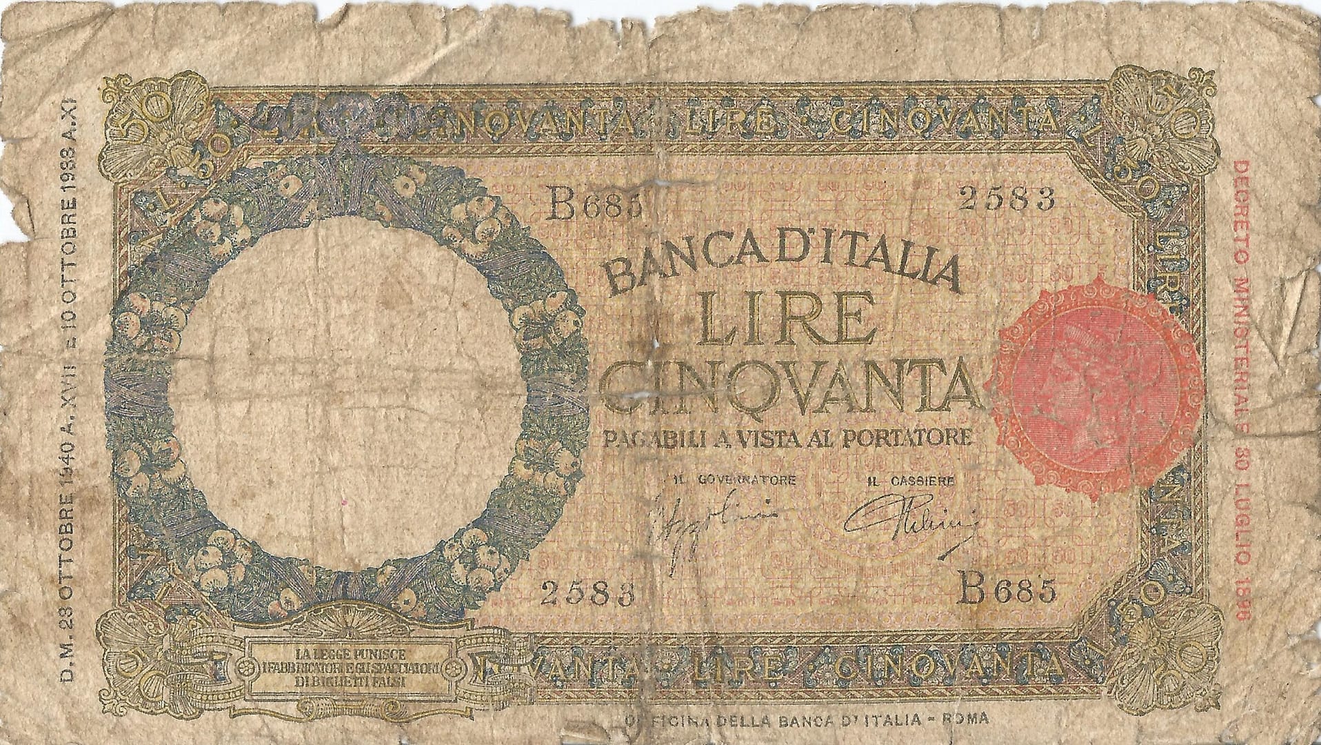 Italia 27 Pick 54b.8 Anverso scaled