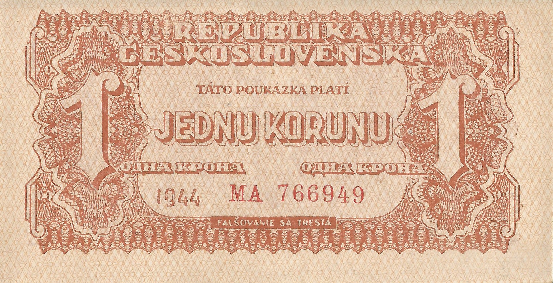 Checoslovaquia 5 Pick 45 Anverso 1