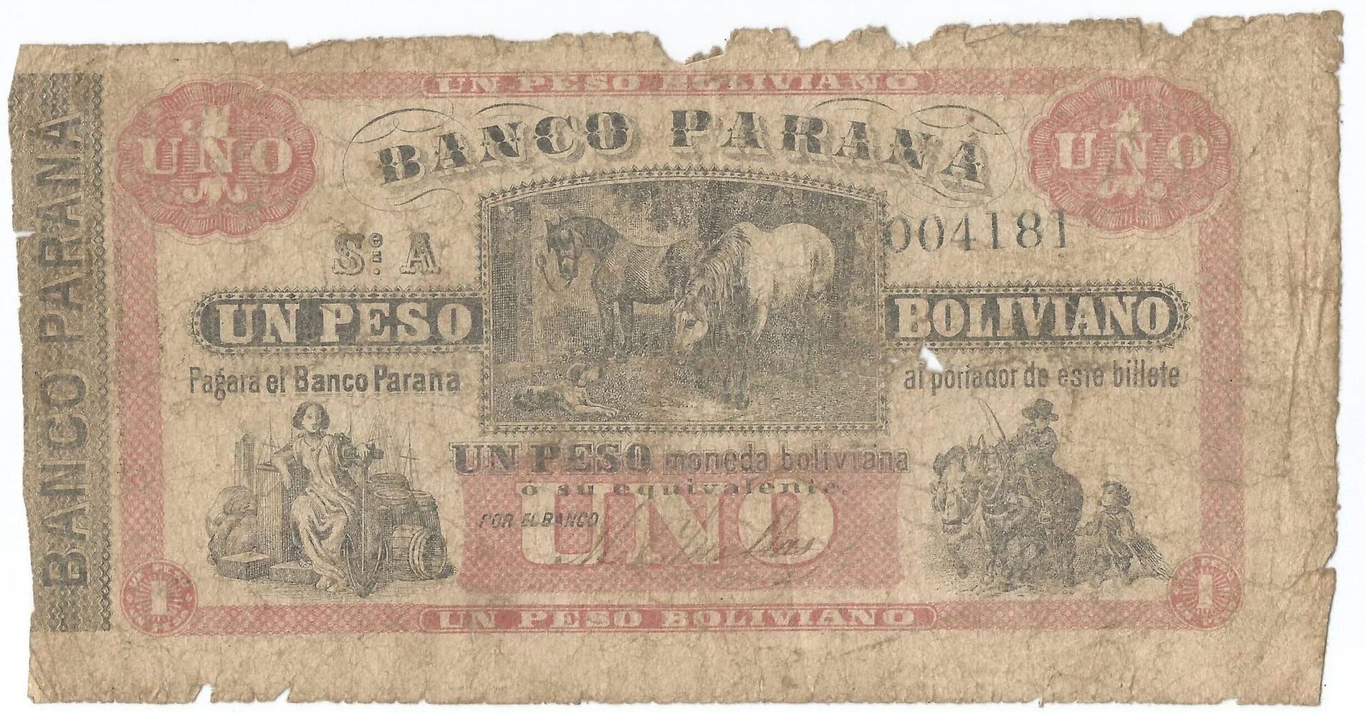 1-Ediciones Especiales Regionales y de Bancos Privados (1841-1904) 33 Pick S1816 Anverso scaled e1676292747677 jpg