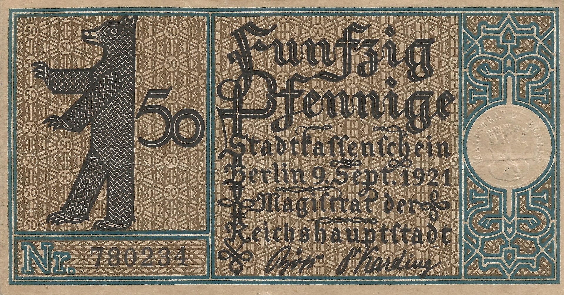 Notgeld - B 11 92.1 9 20 Anverso