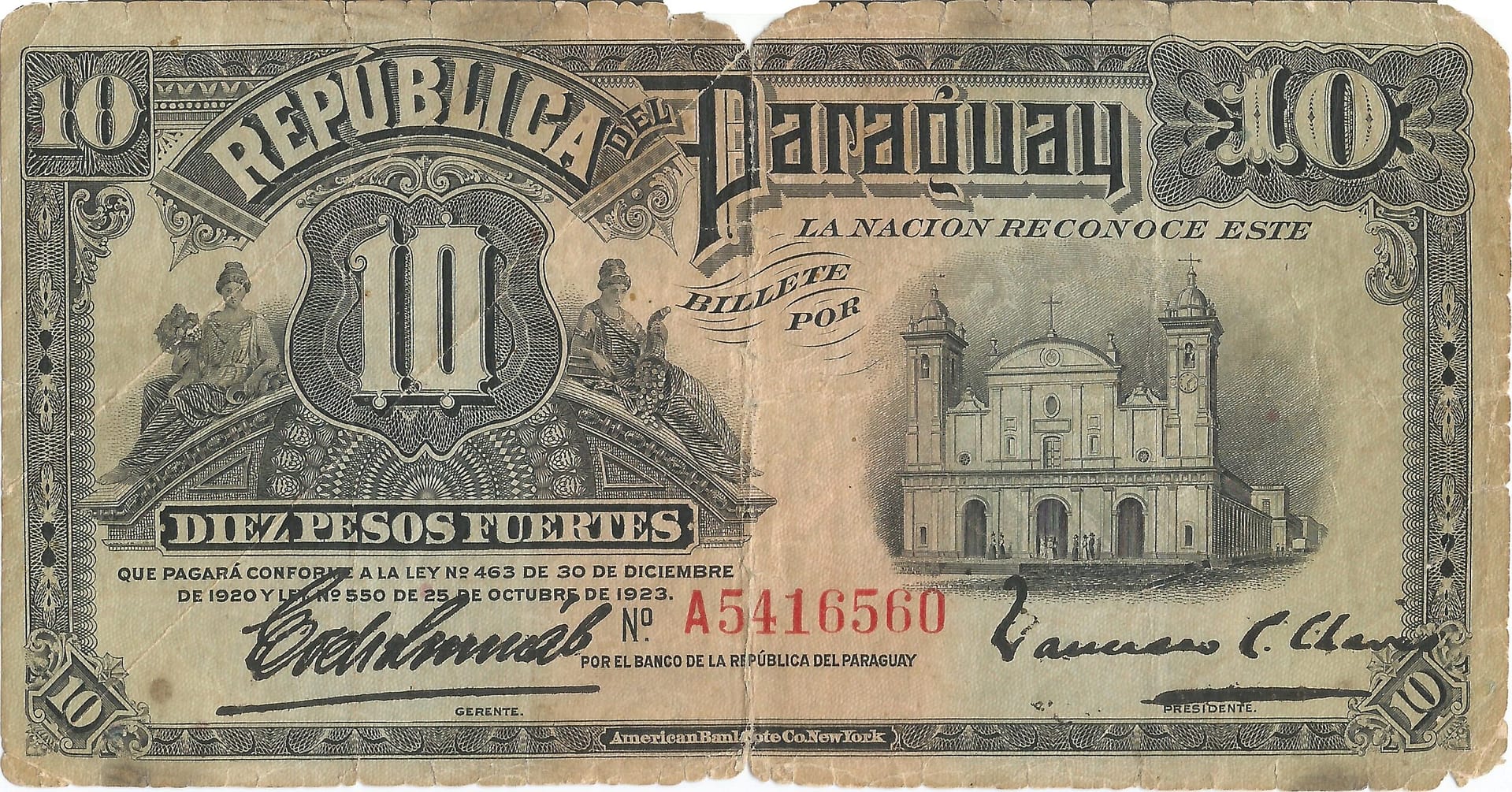 Paraguay 19 Pick 164a.2 Anverso scaled