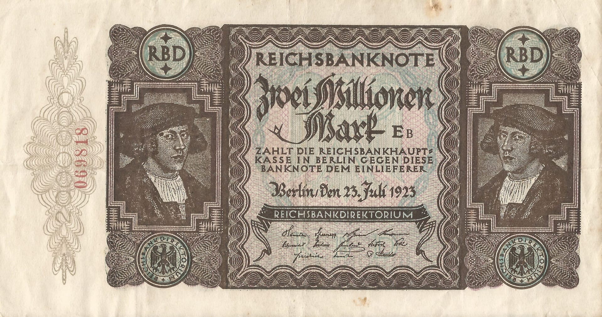 3-Papiermark (1914-1923) 31 Pick 89a.2 Anverso scaled