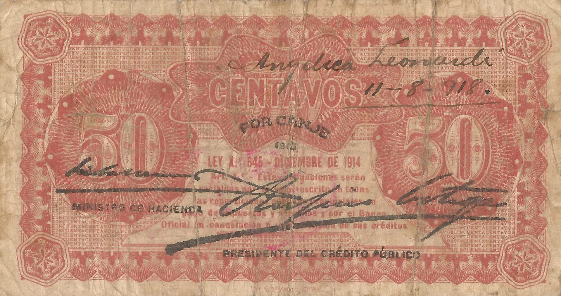 1-Ediciones Especiales Regionales y de Bancos Privados (1841-1904) 39 Pick S2082 Reverso scaled jpg