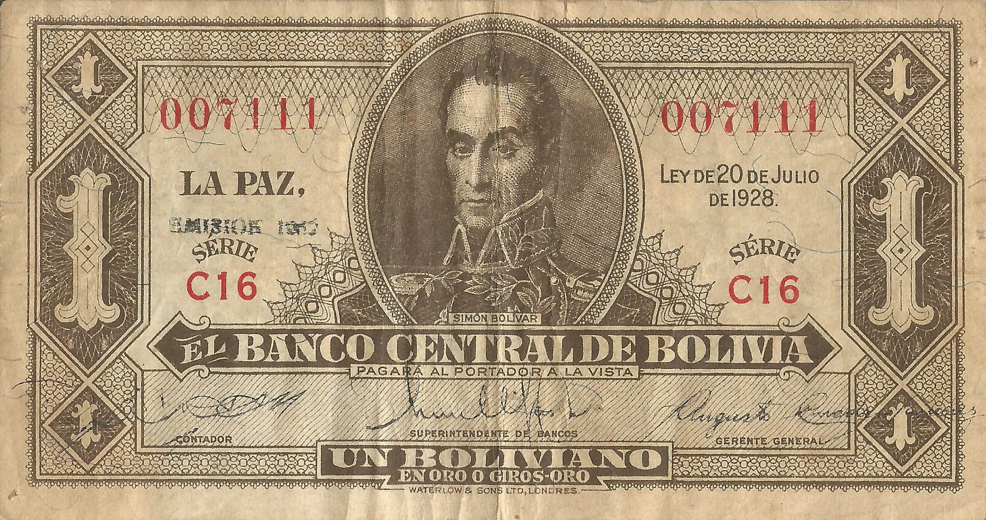 Bolivia 23 Pick 128c.2 Anverso scaled