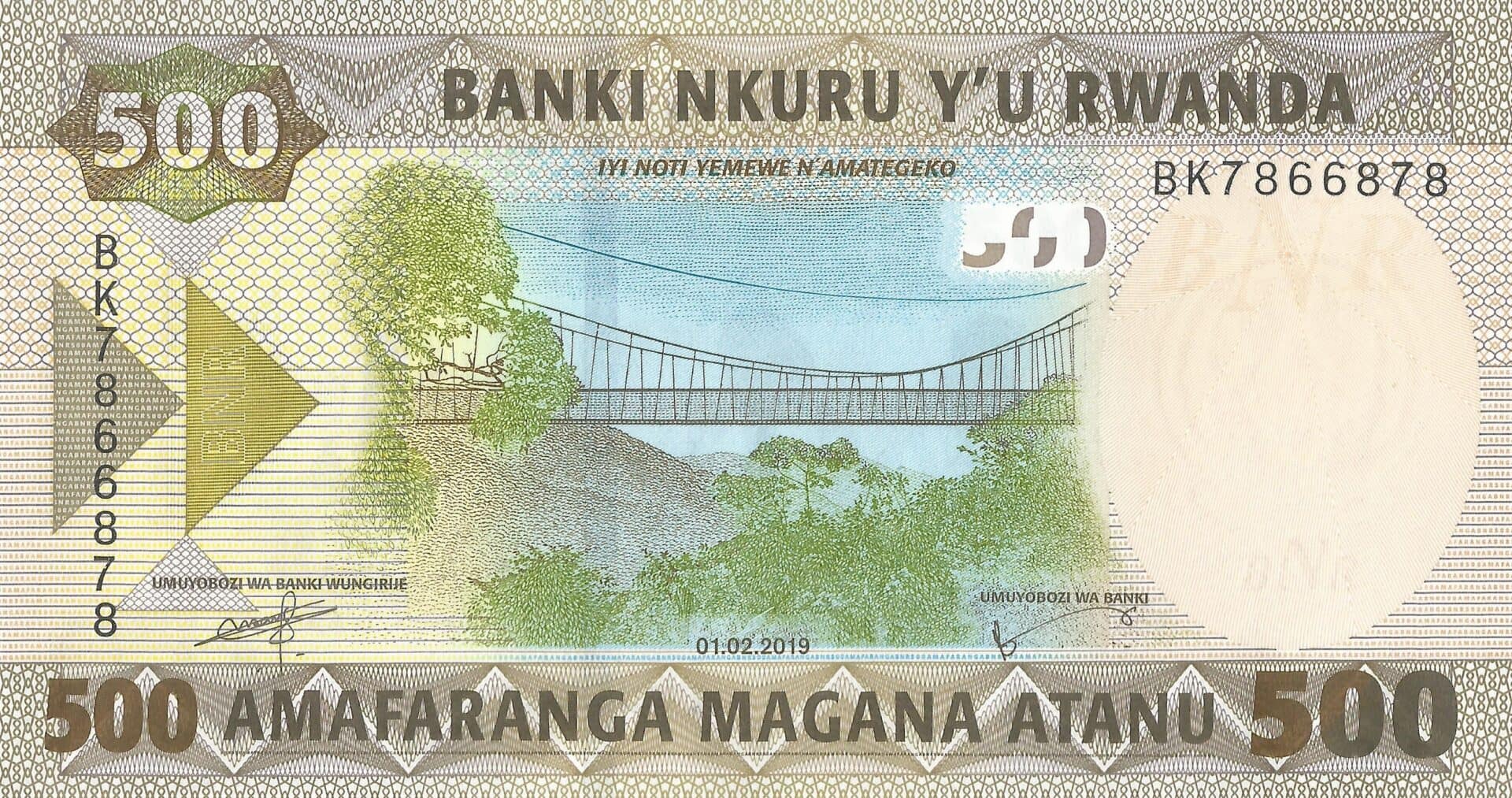 Ruanda 23 Pick 42a Anverso