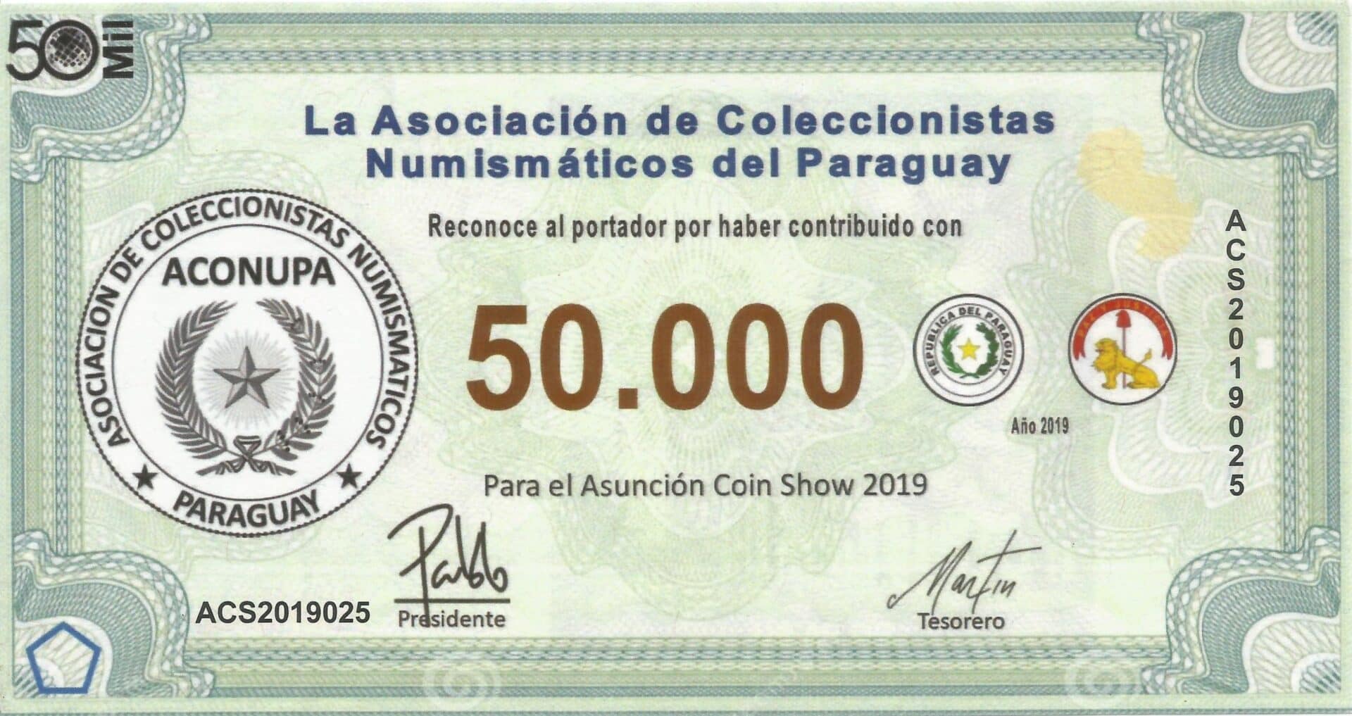 Fantasía 118 Bonos Paraguay3 Anverso