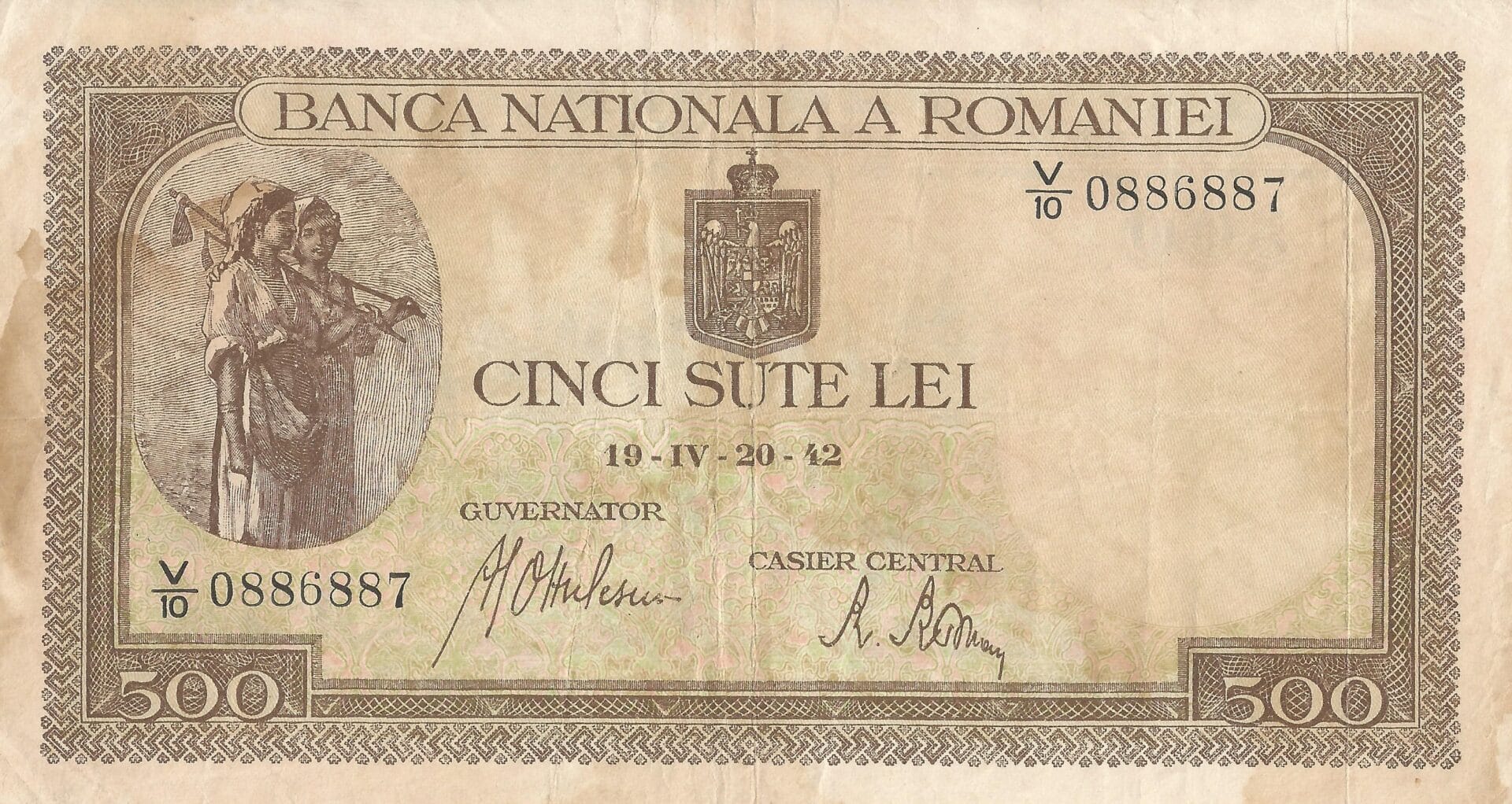 Rumania 9 Pick 51a.4 Anverso