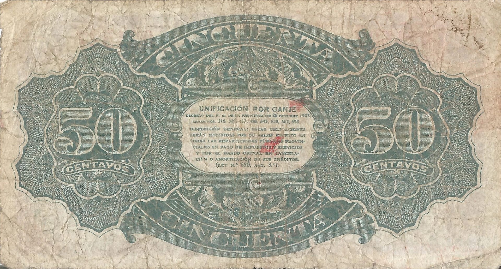 1-Ediciones Especiales Regionales y de Bancos Privados (1841-1904) 45 Pick S2084 Reverso scaled jpg